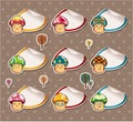 Cartoon mushroom Stickers ,Label Royalty Free Stock Photo