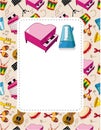 Cartoon music card Royalty Free Stock Photo