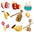 Cartoon musical instrument icon