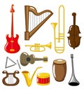 Cartoon musical instruments