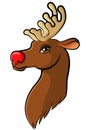 Cartoon muzzle reindeer