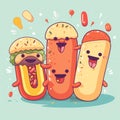 Cartoon National Hot Dog Day