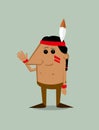 Cartoon native American man