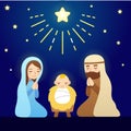 Cartoon Nativity Scene Royalty Free Stock Photo