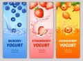 Cartoon Natural Milky Products Vertical Banners