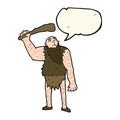 cartoon neanderthal with speech bubble