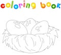 Cartoon nest coloring book