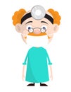Cartoon Neurologist Surgeon Character Vector