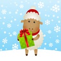 Cartoon New Year sheep