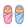 Cartoon newborn vector illustration.