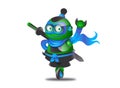 Cartoon ninja robot Royalty Free Stock Photo