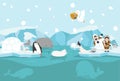 Cartoon North pole Arctic Animals Wildlife landscape