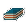 Cartoon notebook study educational icon