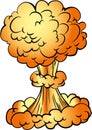 Cartoon nuclear explosion