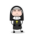 Cartoon Nun Confounded Face Vector Royalty Free Stock Photo