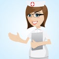 Cartoon nurse portrait Royalty Free Stock Photo