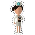 Cartoon nurse work hospital clipboard