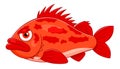 Cartoon ocean perch Royalty Free Stock Photo
