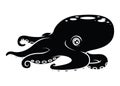 Octopus silhouette vector