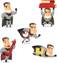 Cartoon office Super hero