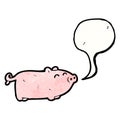 cartoon oinking pig Royalty Free Stock Photo