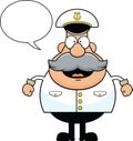 Cartoon Old Boat Captain Happy