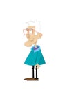 Cartoon of an old man with white hair and glasses Royalty Free Stock Photo