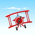 Cartoon old plane Royalty Free Stock Photo