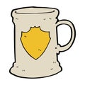 cartoon old tankard Royalty Free Stock Photo