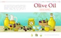 Cartoon Olive Oil Web Page Template