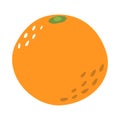 Cartoon orange on a white background. Orange Icon in Color. Vector illustration