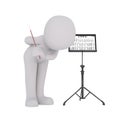 Cartoon Orchestra Conductor Taking a Bow Royalty Free Stock Photo