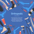 Cartoon Orthopedic Banner Card. Vector