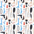 Cartoon Orthopedic Elements Background Pattern. Vector