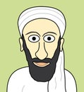 Cartoon Osama bin Laden Royalty Free Stock Photo