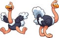 Cartoon ostrich