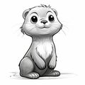 Cartoon Otter: A Simple And Cute Character Drawing