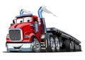 Cartoon oversize load transporter Royalty Free Stock Photo