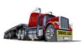 Cartoon oversize load transporter Royalty Free Stock Photo