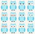 Cartoon owls illustration