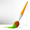 Cartoon paint brush Royalty Free Stock Photo