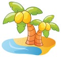 Cartoon palm tree
