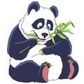 Cartoon panda bear