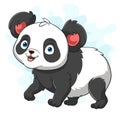 Cartoon panda bear on white background Royalty Free Stock Photo