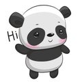 Cartoon Panda isolated on a white background Royalty Free Stock Photo