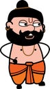 Cartoon Pandit Discussing Royalty Free Stock Photo