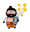 Cartoon Pandit showing Mobile Money