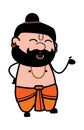 Cartoon Pandit Speaking Royalty Free Stock Photo