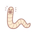 Cartoon parasite worm