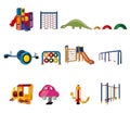 Cartoon park playground icon Royalty Free Stock Photo